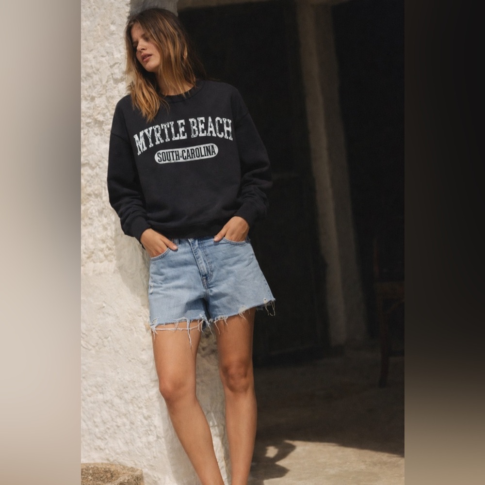 Black Myrtle Beach Crewneck Sweatshirt